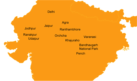 North Central India Map